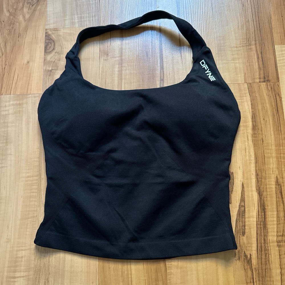 Dfyne Midnight Black Impact Halter Top